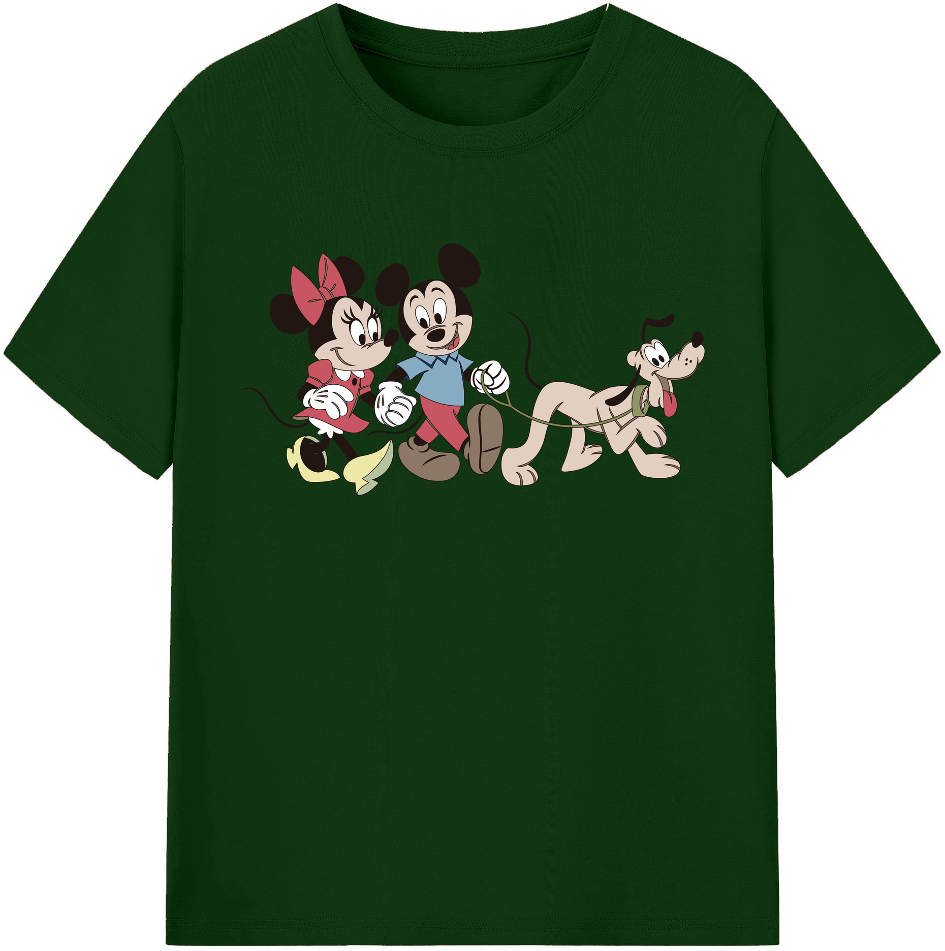 （画像用） ミッキーマウス Mickey Mouse 綿100％半袖Tシャツ（フロントプリント）